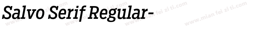 Salvo Serif Regular字体转换